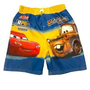Disney Pixar Cars Swim Suit Blue Yellow Red Baby/Infant Boy Size 18 Months